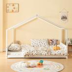 Kinderbed Simo huisbed 200x120 cm wit [en.casa], Verzenden, Nieuw