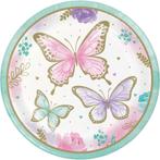 Vlinder Borden 23cm 8st, Verzenden, Nieuw