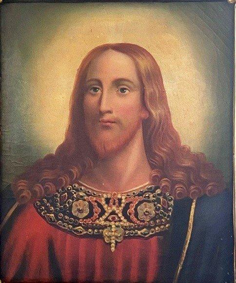 Italiaanse school (XIX) - Salvator Mundi, Antiek en Kunst, Kunst | Schilderijen | Klassiek