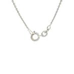 Zilveren vintage collier met witgouden hanger met diamant 14, Ophalen of Verzenden, Nieuw