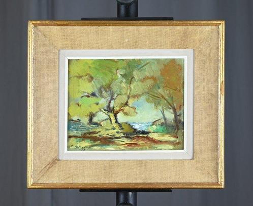 Yves Morvan (1914 - 1996) - Trouée sur la mer, Antiek en Kunst, Kunst | Schilderijen | Klassiek