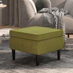 vidaXL Kruk met houten poten fluweel lichtgroen, Huis en Inrichting, Stoelen, Verzenden, Nieuw