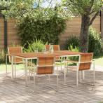 vidaXL 5-delige Tuinset massief acaciahout, Verzenden, Nieuw