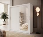 Kledingkast 180cm wit Schuifdeuren met spiegel, Huis en Inrichting, Kasten | Vitrinekasten, 150 tot 200 cm, Nieuw, Modern, 50 tot 75 cm