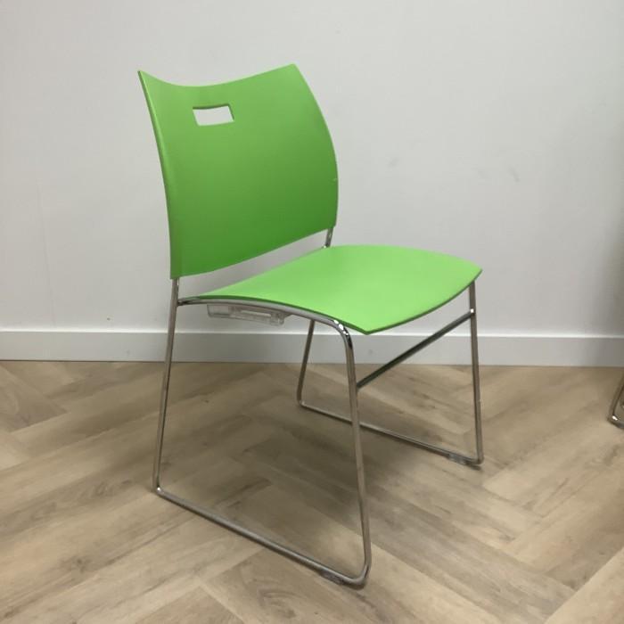 Casala Curvy stoel / stapelstoel,  groen, Huis en Inrichting, Stoelen, Eén, Gebruikt, Stof, Ophalen of Verzenden