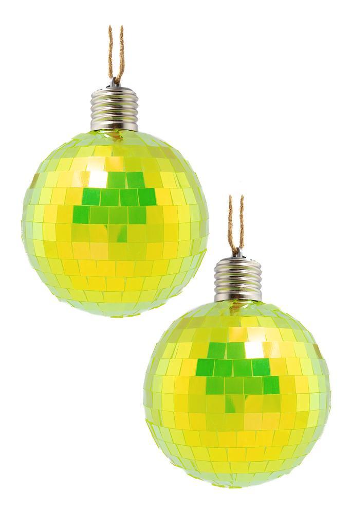 2x Discobal Ø 10 cm LED Iridescent Geel  Discobol Klein Spie, Hobby en Vrije tijd, Feestartikelen, Carnaval, Feestartikel, Nieuw