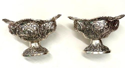 C.S.H. - Tafelmiddenstuk (2) - .915 zilver - Alzatine in, Antiek en Kunst, Antiek | Goud en Zilver