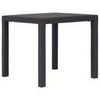 vidaXL Tuintafel 79x79x72 cm rattan-look kunststof bruin, Verzenden, Nieuw, Kunststof