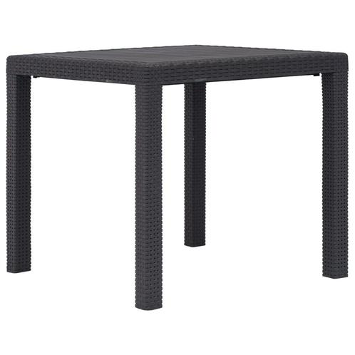 vidaXL Tuintafel 79x79x72 cm rattan-look kunststof bruin, Tuin en Terras, Tuintafels, Nieuw, Kunststof, Verzenden
