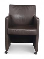 vdm. vergaderstoel, kunstleer-bruin, Huis en Inrichting, Stoelen, Ophalen of Verzenden, Gebruikt, Overige kleuren