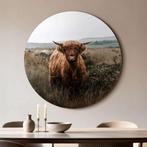 Hooglander Herfstweide – Muurcirkel - ø 100 cm +Ophangset, Huis en Inrichting, Woonaccessoires | Schilderijen, Tekeningen en Foto's