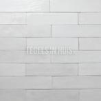 Wandtegel tribe 6x24,6 cm handvorm glans wit verouderd, Doe-het-zelf en Verbouw, Tegels, Ophalen, Nieuw, 10 m² of meer, Wandtegels