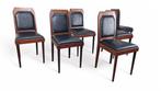 Six Art deco or Amsterdamsche school FULLY REUPHOLSTERED, Antiek en Kunst