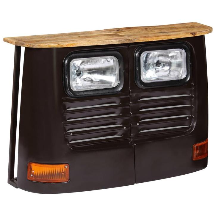 vidaXL Dressoir vrachtwagen massief mangohout donkergrijs, Huis en Inrichting, Kasten | Dressoirs, 25 tot 50 cm, Nieuw, 100 tot 150 cm