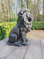 Beeld, garden statue in bronze color of lion - 60 cm -, Antiek en Kunst