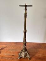 Kandelaar - Koper - Zware Kerkkandelaar - 79 cm, Antiek en Kunst