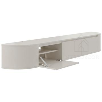 Aura curved TV-Meubel zwevend beige 240 cm beschikbaar voor biedingen
