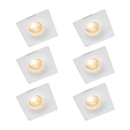Set van 6 Inbouwspot wit 12 cm rond - Gypsy Stucco, Huis en Inrichting, Lampen | Spots, Nieuw
