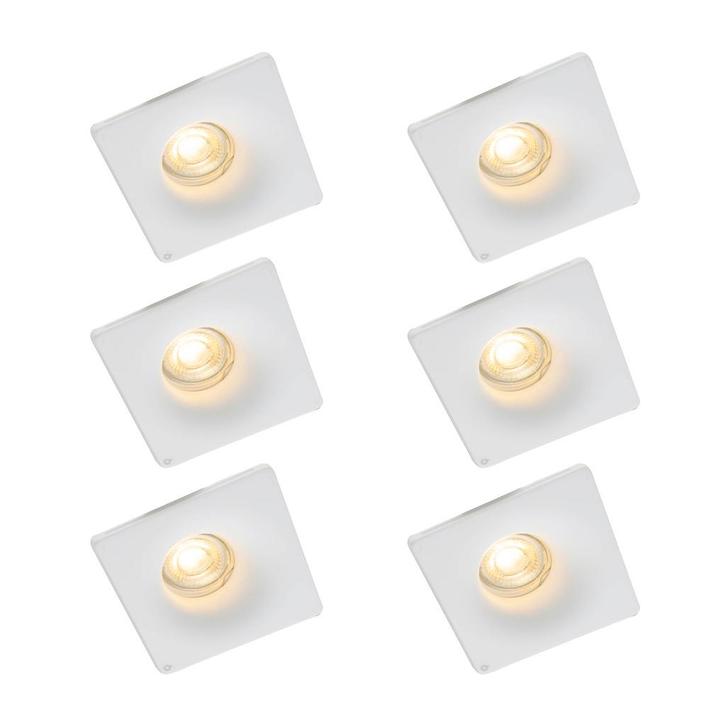 Set van 6 Inbouwspot wit 12 cm rond - Gypsy Stucco, Huis en Inrichting, Lampen | Spots, Nieuw