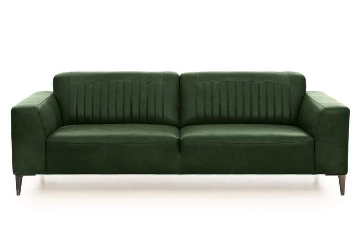 Bankstel Aspen - rechte banken - Groen, Huis en Inrichting, Banken | Bankstellen, Nieuw, Leer