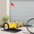 vidaXL Fietstrailer oxford stof en ijzer geel, Verzenden, Nieuw