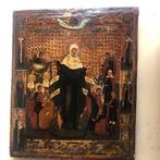 Icoon - Moeder Gods, Vreugde aller Lijdenden - Hout, Antiek en Kunst