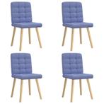 vidaXL Eetkamerstoelen 4 st stof jeansblauw, Verzenden, Nieuw, Blauw