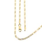 Gouden marine schakel ketting | 43,5 cm (marine ketting), Ophalen of Verzenden, Gebruikt, Overige kleuren, Goud