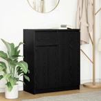 vidaXL Dressoir met lade 71x35x84 cm spaanplaat zwart, Verzenden, Nieuw, 50 tot 100 cm, 25 tot 50 cm