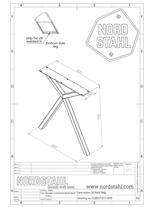 Stalen onderstel tafel - Scissor leg - Nordstahl, Huis en Inrichting, Tafelonderdelen, Verzenden, Nieuw