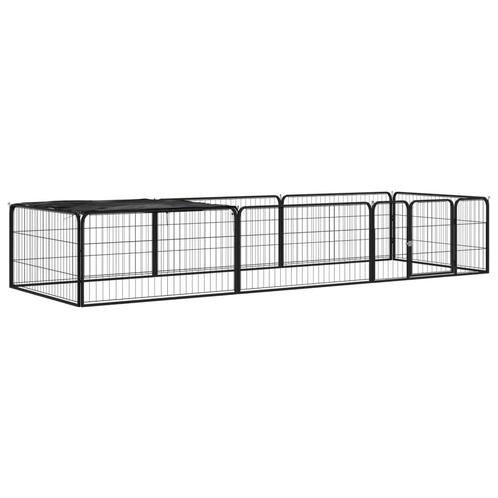 vidaXL Hondenkennel 8 panelen 100x50 cm gepoedercoat staal, Dieren en Toebehoren, Honden-accessoires, Nieuw, Verzenden