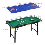 TRUUSK 2-in-1 Pooltafel, Tafeltennistafel, Met Accessoires,, Sport en Fitness, Biljarten en Poolen, Verzenden, Nieuw