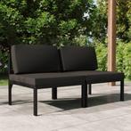vidaXL Tuinbank 2-zits met kussens aluminium, Verzenden, Nieuw, Aluminium