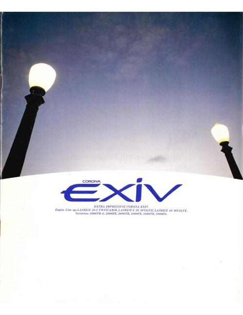 1991 TOYOTA CORONA EXIV BROCHURE JAPANS, Boeken, Auto's | Folders en Tijdschriften, Toyota