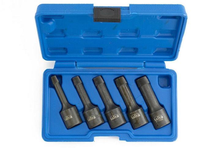 Schroefverwijderings Set - 5 Delig - Linkse Tap Set - SATRA, Auto diversen, Autogereedschap, Nieuw, Ophalen of Verzenden