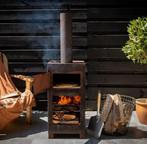 Kachel - Cortenstaal, Steen - Pizza oven -terras kachel