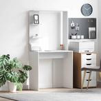 vidaXL Bureau met plank Wit 78.5 x 37 x 154.5 cm Bewerkt, Huis en Inrichting, Bureaus, Verzenden, Nieuw
