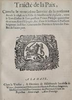 Anon - Traicte de la paix, conclu 1648 en Munster entre, Antiek en Kunst