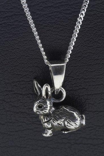 Zilveren Haas ketting hanger, Sieraden, Tassen en Uiterlijk, Kettinghangers, Verzenden