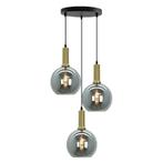Design hanglamp grijs, Giada, 3L, Huis en Inrichting, Lampen | Hanglampen, Design, Nieuw, Ophalen of Verzenden, Glas