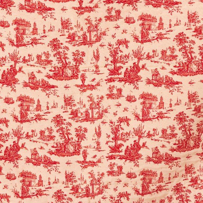 Toile de Jouy Gobelin Rosso – zwaar weefsel voor, Antiek en Kunst, Antiek | Kleden en Textiel