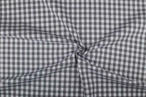 Ruitjesstof antraciet wit geruit - 10mm geruit, Hobby en Vrije tijd, Stoffen en Lappen, 120 cm of meer, 200 cm of meer, Grijs