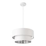 Design hanglamp Lopar 149 cm metaal en stof E27 Ø40 wit, Nieuw, Verzenden