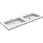 Wiesbaden Kera Wastafel Dubbel met 2 Kraangaten - 120x46x5cm, Ophalen of Verzenden, Nieuw