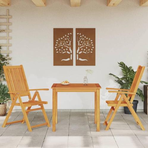 vidaXL 3-delige Tuinset massief acaciahout, Tuin en Terras, Tuinsets en Loungesets, Tuinset, Nieuw, 2 zitplaatsen, Hardhout, Verzenden
