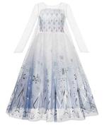Prinsessenjurk - Elsa ijskristallen jurk, Kinderen en Baby's, Carnavalskleding en Verkleedspullen, Nieuw, Ophalen of Verzenden