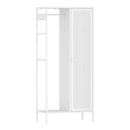 Kledingkast Puumala metaal 180x80x45 cm wit [en.casa], Huis en Inrichting, Kasten | Kledingkasten, Verzenden, Nieuw