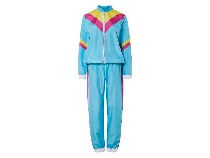 Jaren ‘90 Trainingspak – Lichtblauw/Geel/Roze - - Maat M, Kleding | Heren, Carnavalskleding en Feestkleding, Nieuw, Maat 48/50 (M)