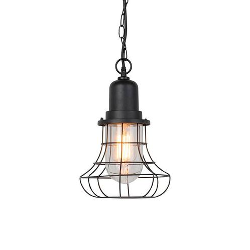 Landelijke buiten hanglamp zwart - Moreno, Tuin en Terras, Buitenverlichting, Nieuw, 50 tot 250 watt