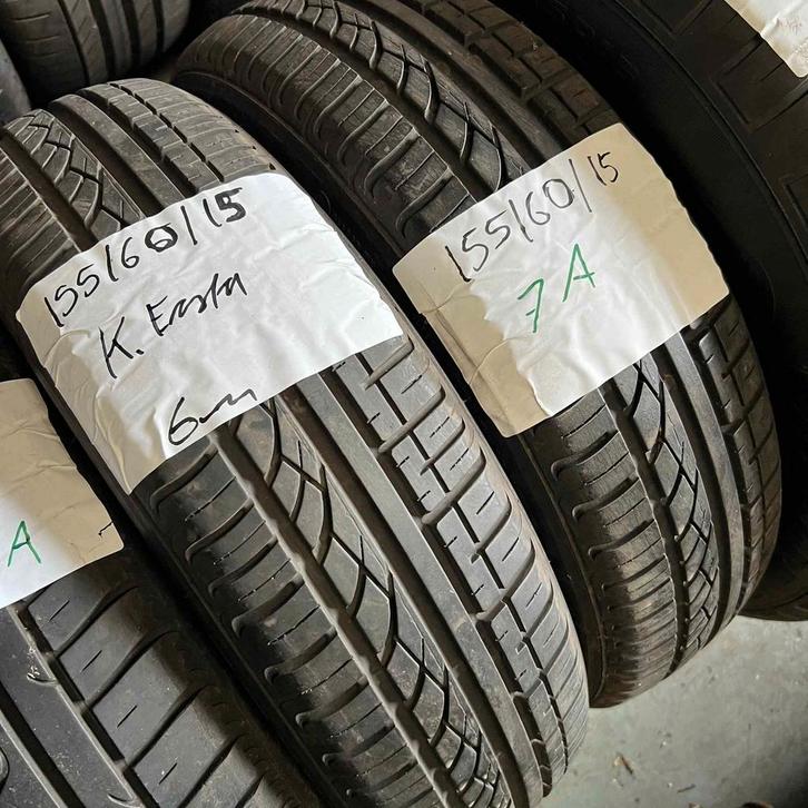 2 x Kumho Ecsta 155-60-15 Zomerbanden 6mm, Auto-onderdelen, Banden en Velgen, 15 inch, Zomerbanden, 155 mm, Personenwagen, Gebruikt